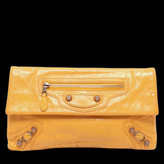Brown Leather Balenciaga Clutch