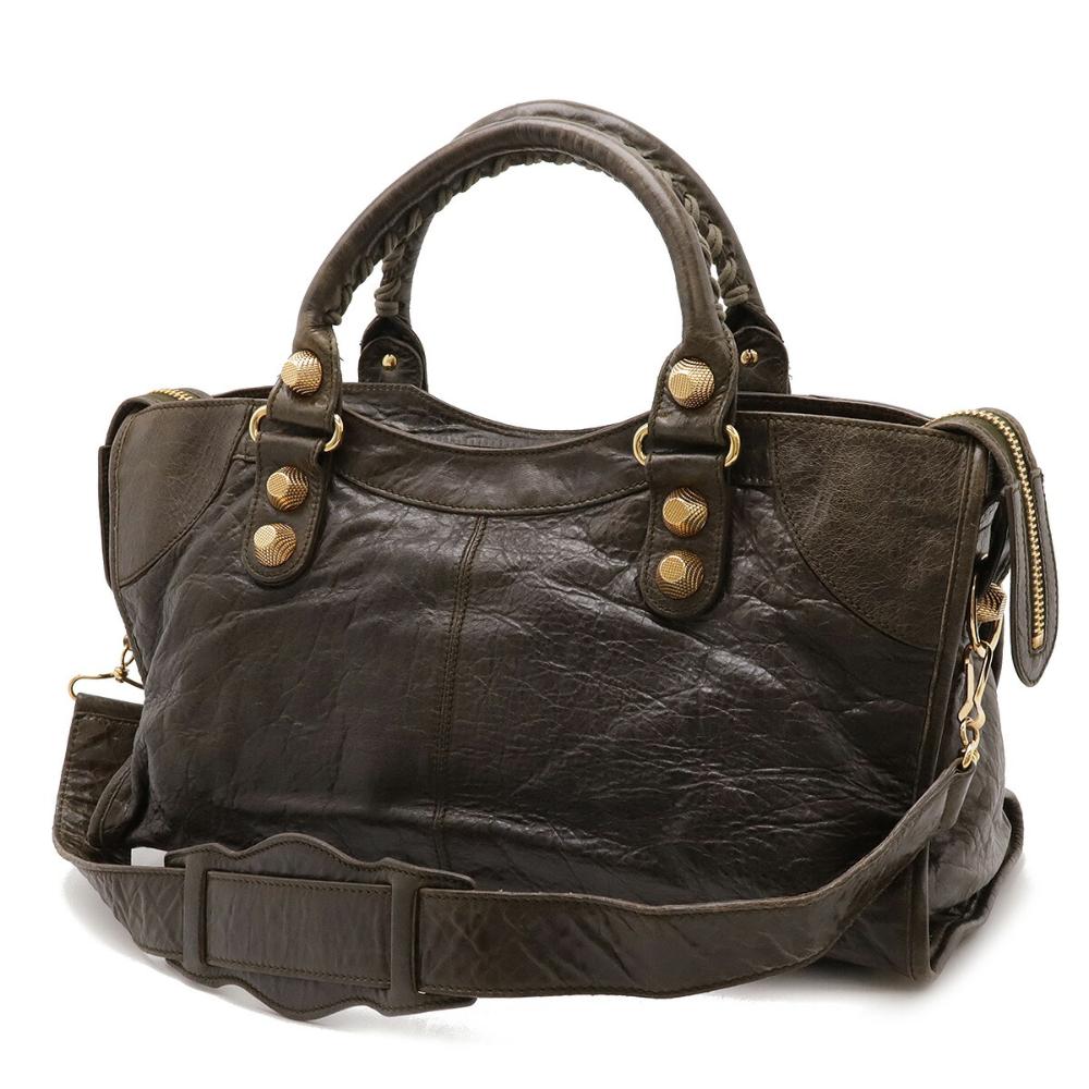 Brown Leather Balenciaga Part Time