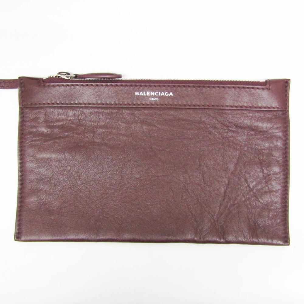 Burgundy Leather Balenciaga Cabas