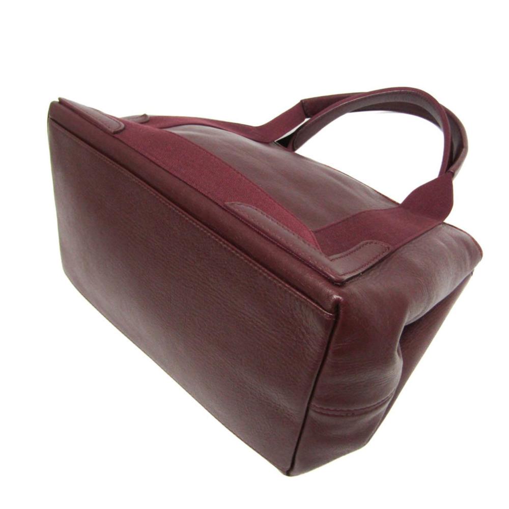 Burgundy Leather Balenciaga Cabas
