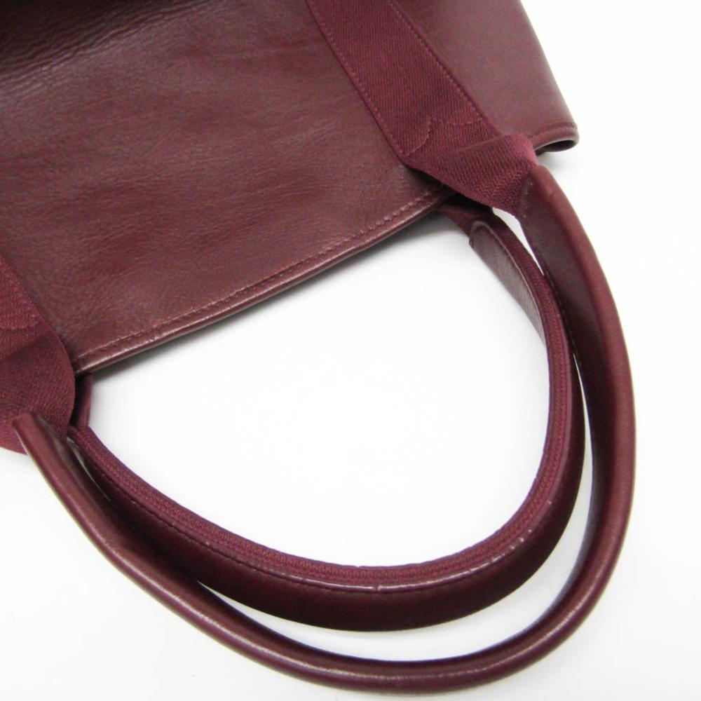 Burgundy Leather Balenciaga Cabas