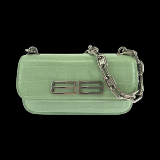Green Leather Balenciaga Shoulder Bag