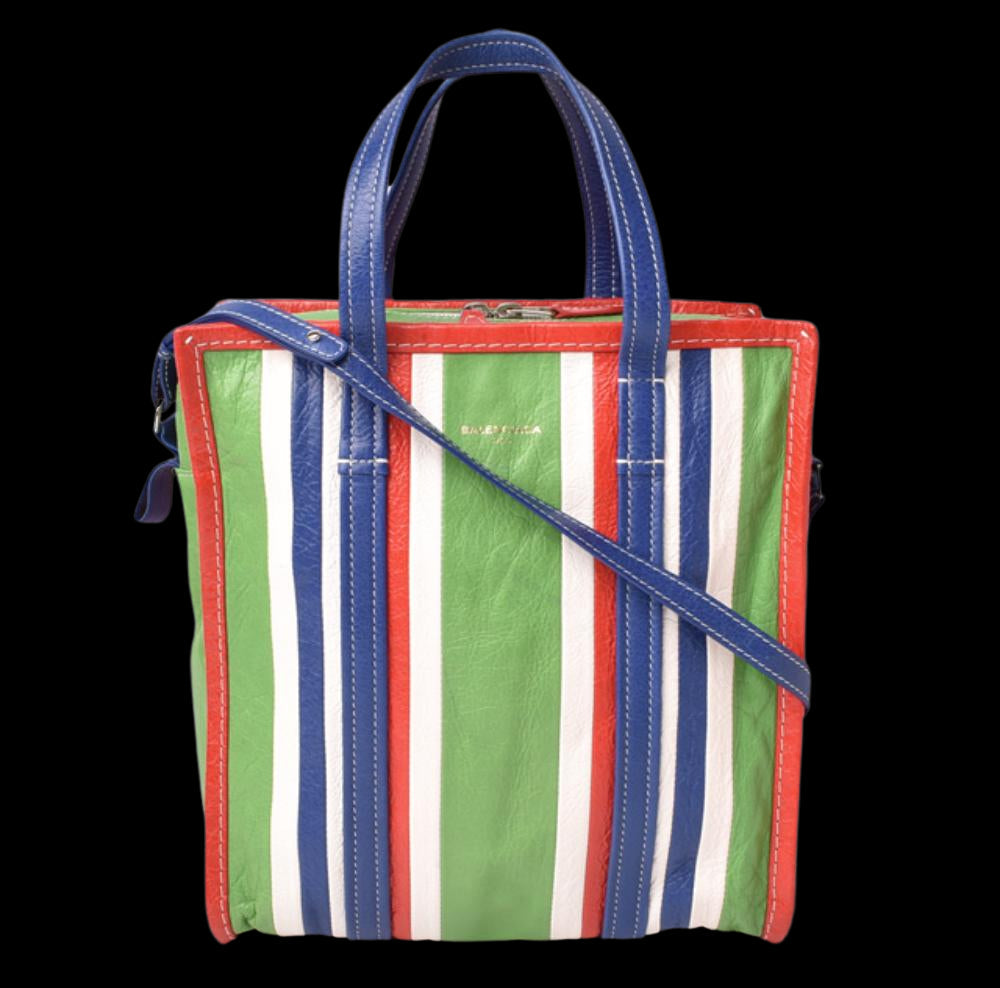 Green Leather Balenciaga Shopper