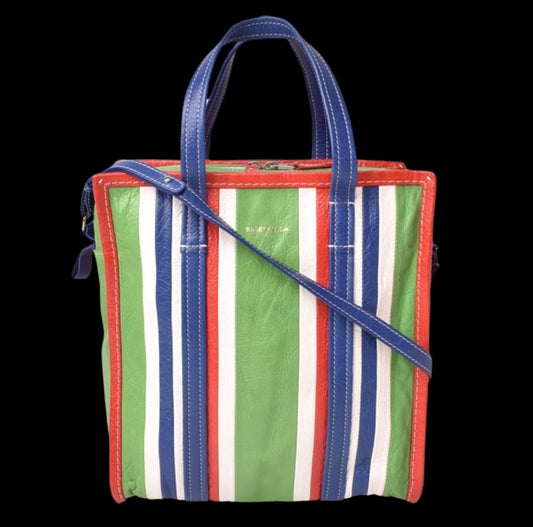 Green Leather Balenciaga Shopper
