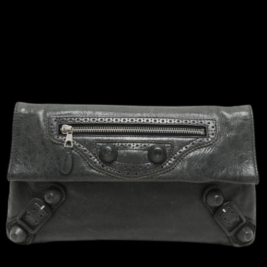 Green Leather Balenciaga Giant
