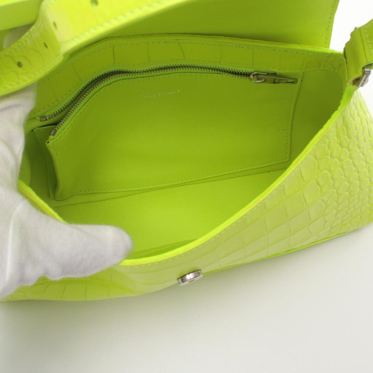 Green Leather Balenciaga Shoulder Bag