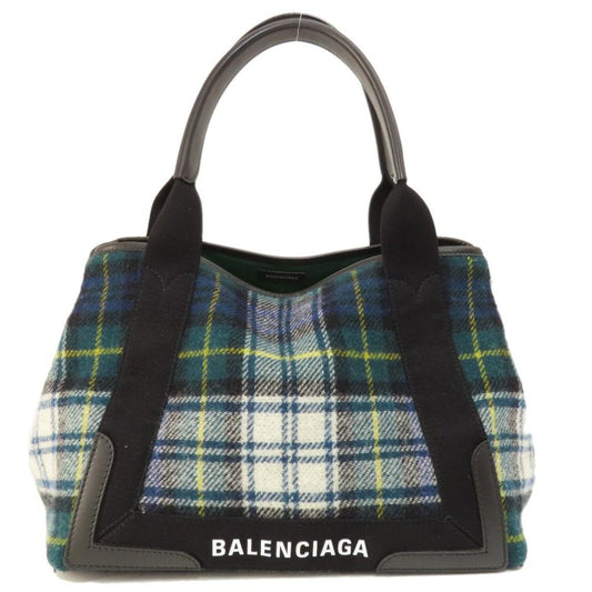 Green Wool Balenciaga Cabas