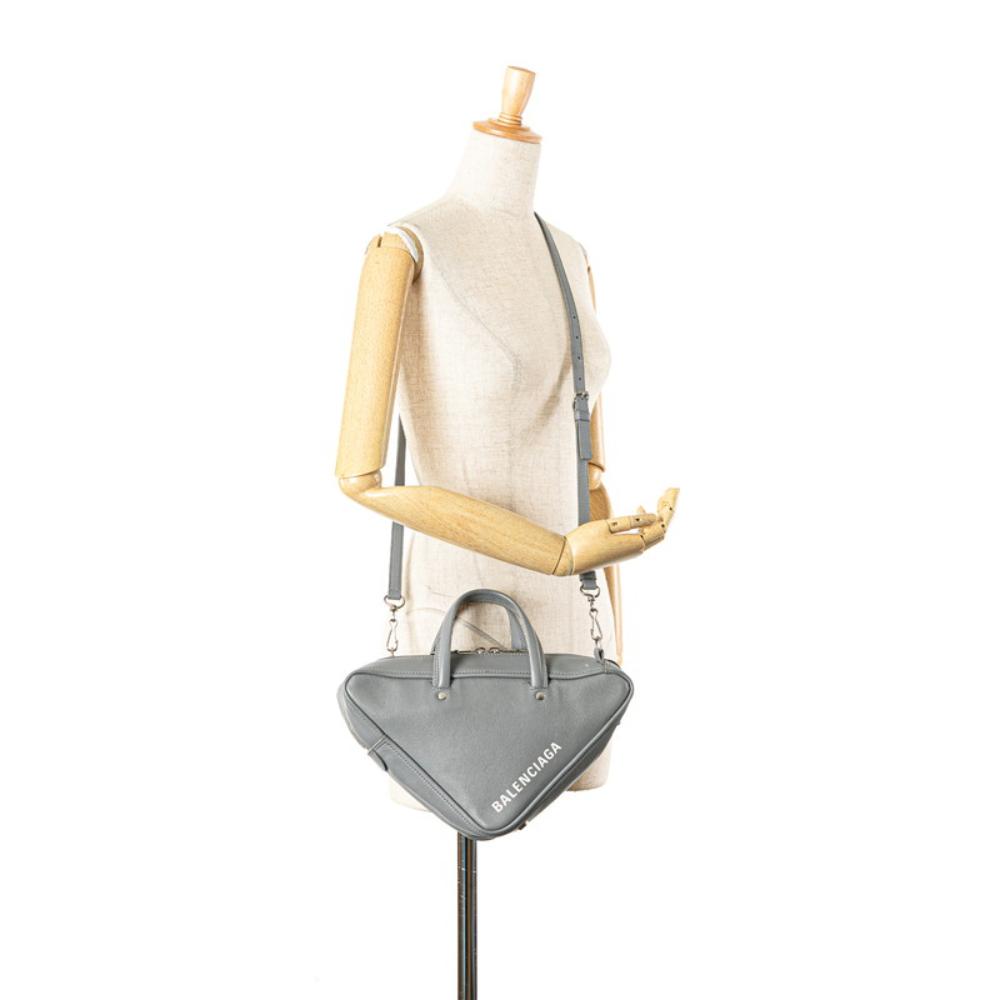 Grey Leather Balenciaga Shoulder Bag