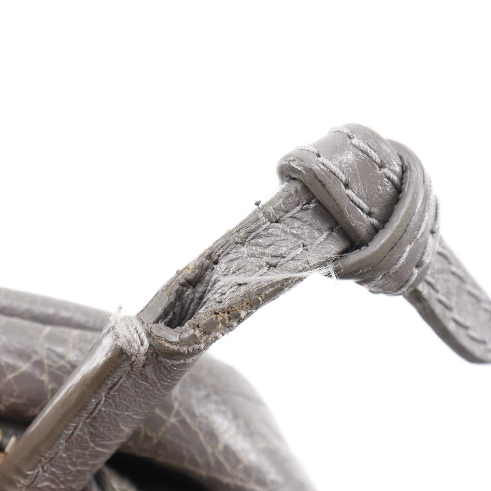 Grey Leather Balenciaga Handbag