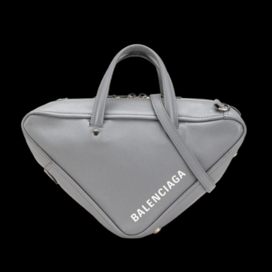 Grey Leather Balenciaga Shoulder Bag