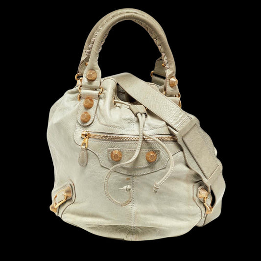 Grey Leather Balenciaga Handbag
