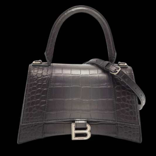 Grey Leather Balenciaga Hourglass