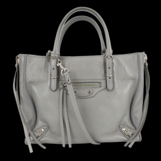 Grey Leather Balenciaga Handbag