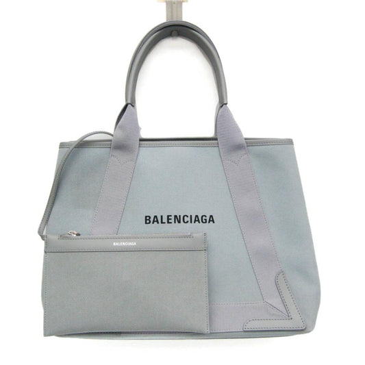 Grey Leather Balenciaga Cabas