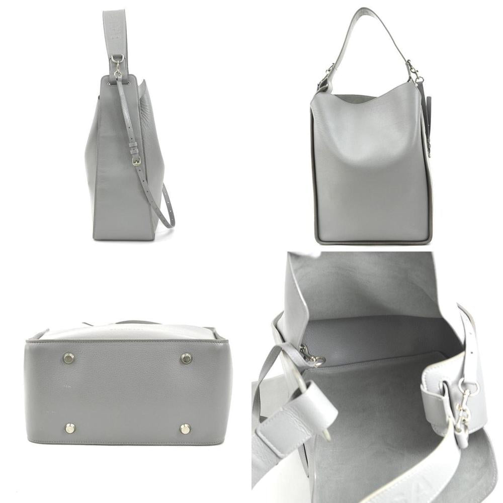 Grey Leather Balenciaga Shoulder Bag
