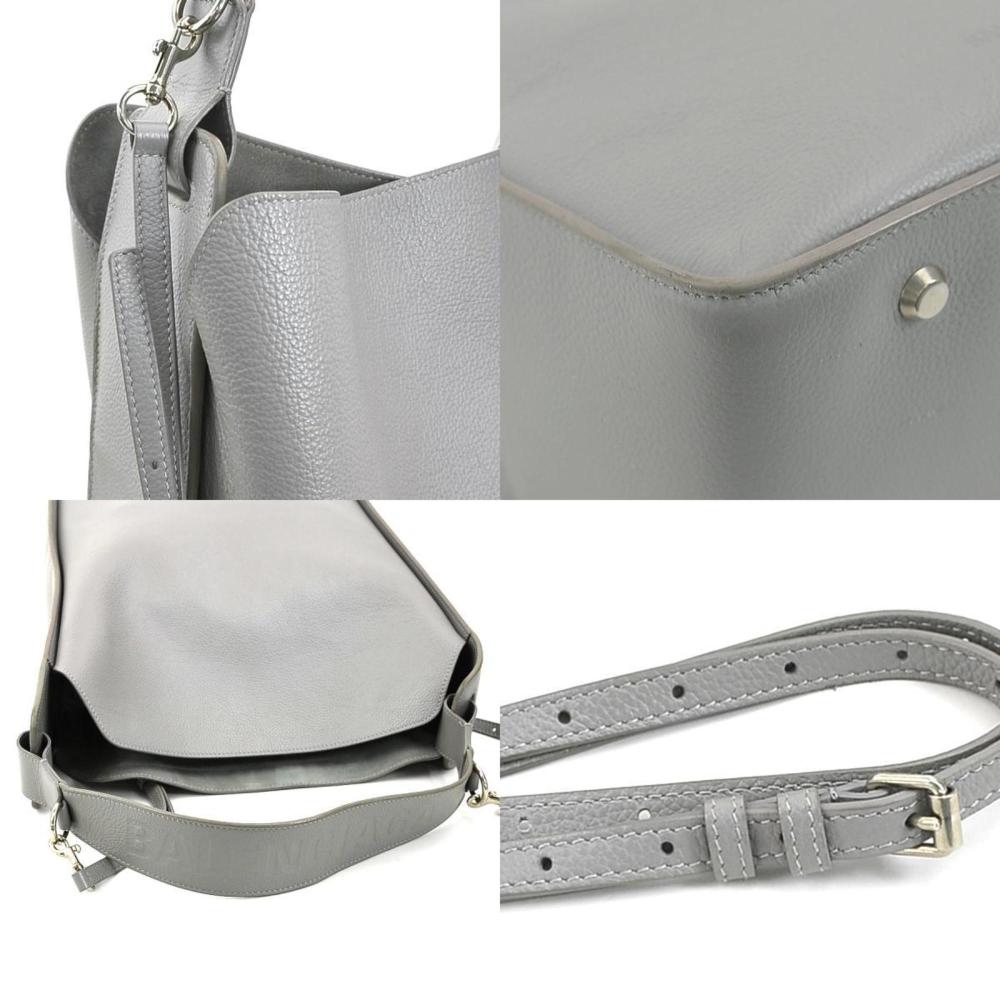 Grey Leather Balenciaga Shoulder Bag