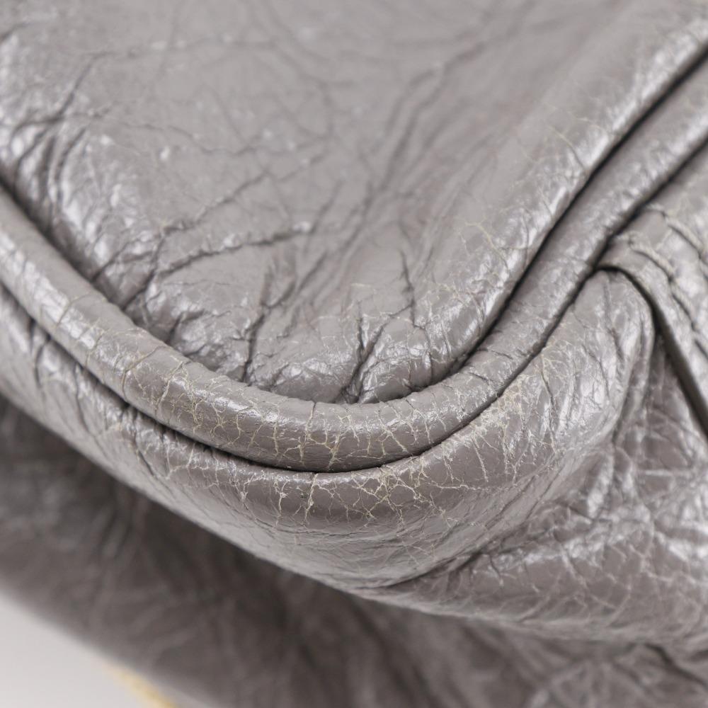 Grey Leather Balenciaga Handbag