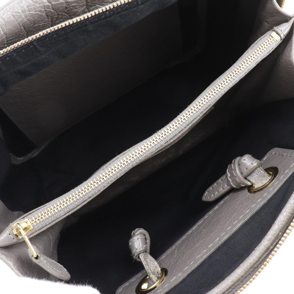 Grey Leather Balenciaga Handbag