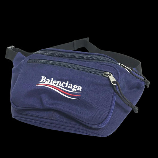 Navy Fabric Balenciaga Shoulder Bag