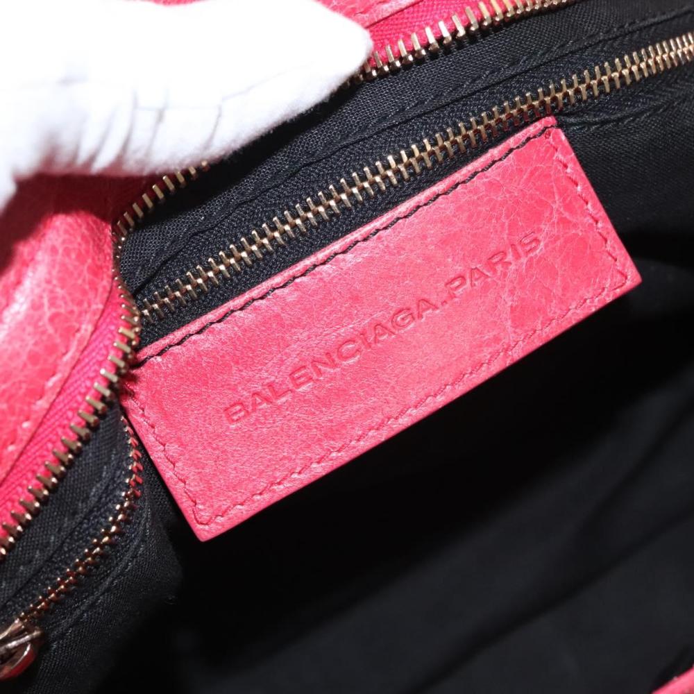 Pink Leather Balenciaga City