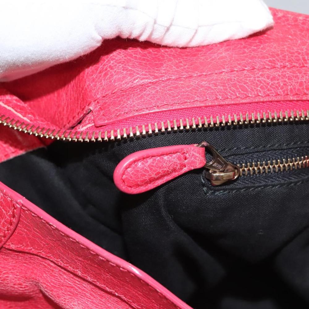 Pink Leather Balenciaga City