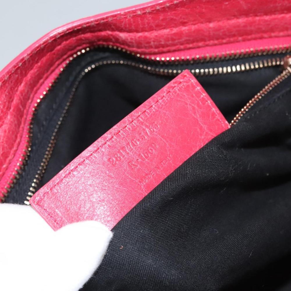 Pink Leather Balenciaga City