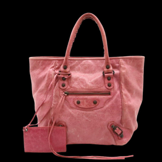 Pink Leather Balenciaga Tote