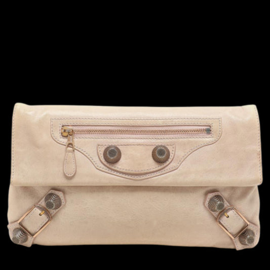 Pink Leather Balenciaga Clutch