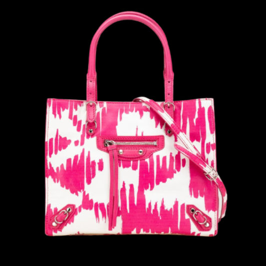 Pink Leather Balenciaga Papier