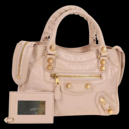Pink Leather Balenciaga City