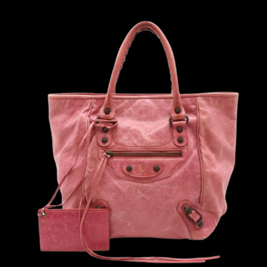 Pink Leather Balenciaga City
