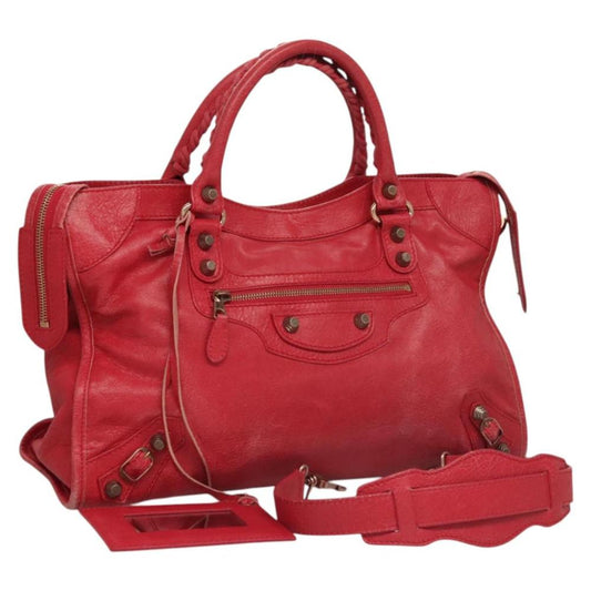 Pink Leather Balenciaga City