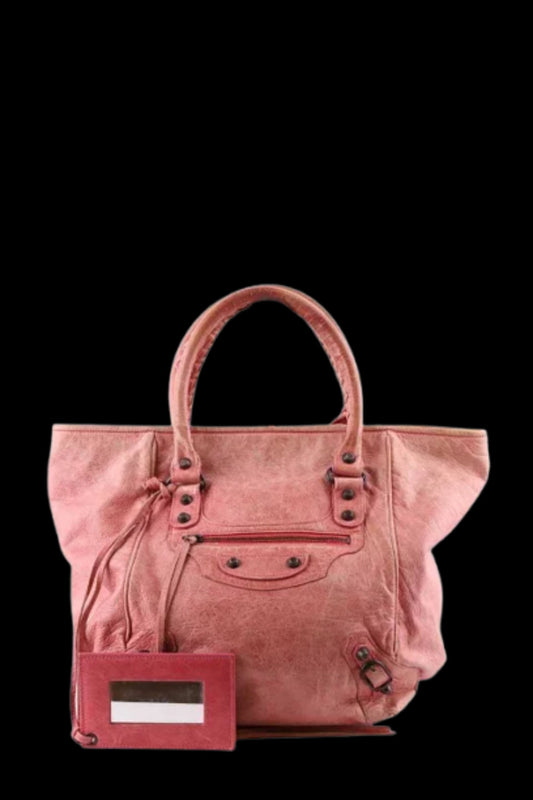 Pink Leather Balenciaga Handbag