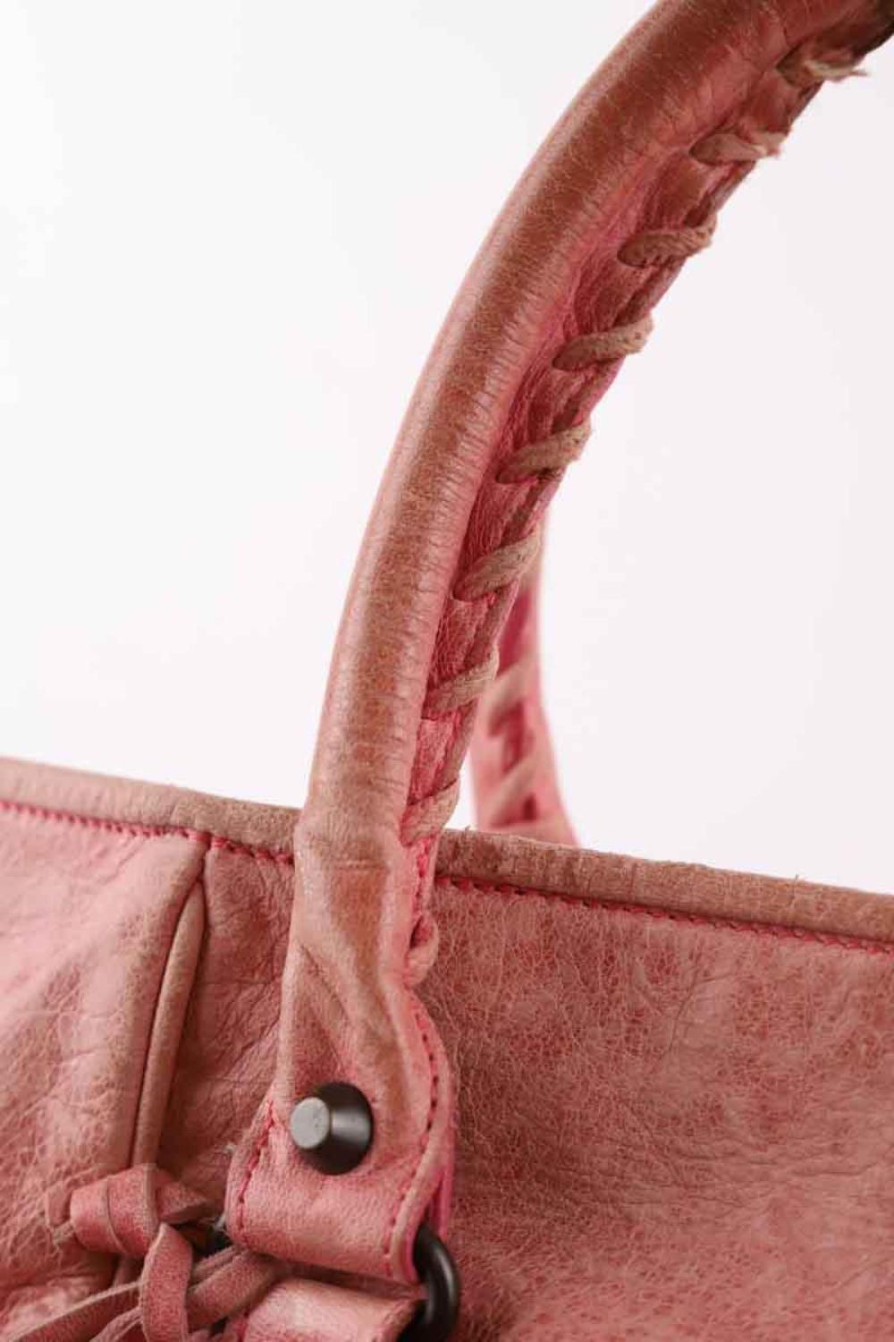 Pink Leather Balenciaga Handbag