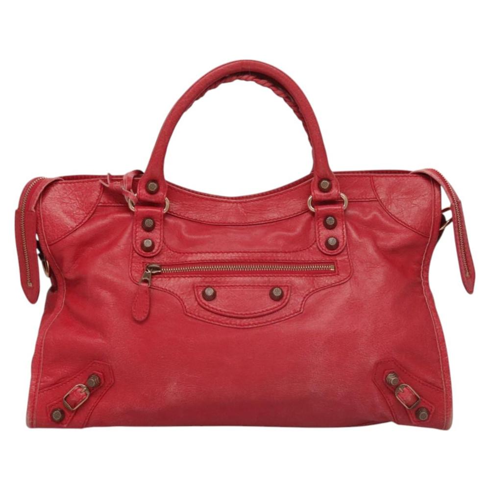 Pink Leather Balenciaga City