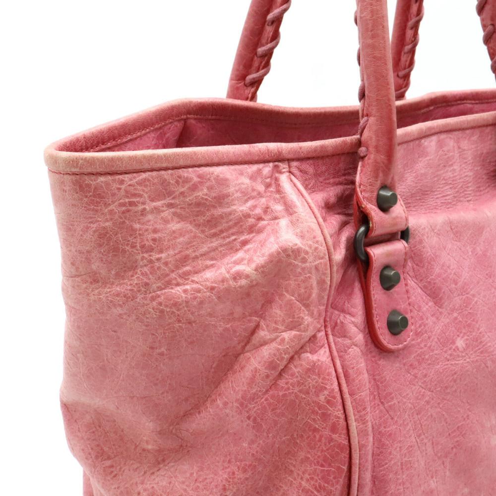 Pink Leather Balenciaga Tote