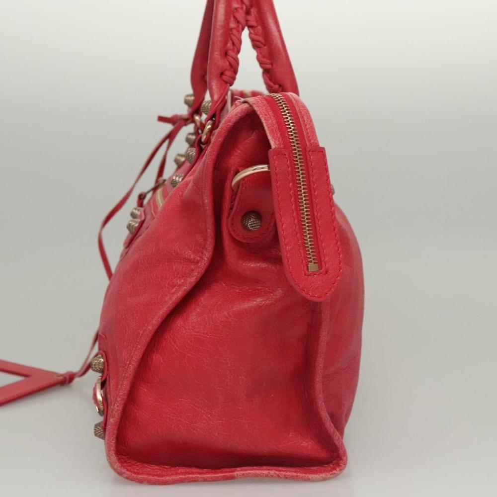 Pink Leather Balenciaga City
