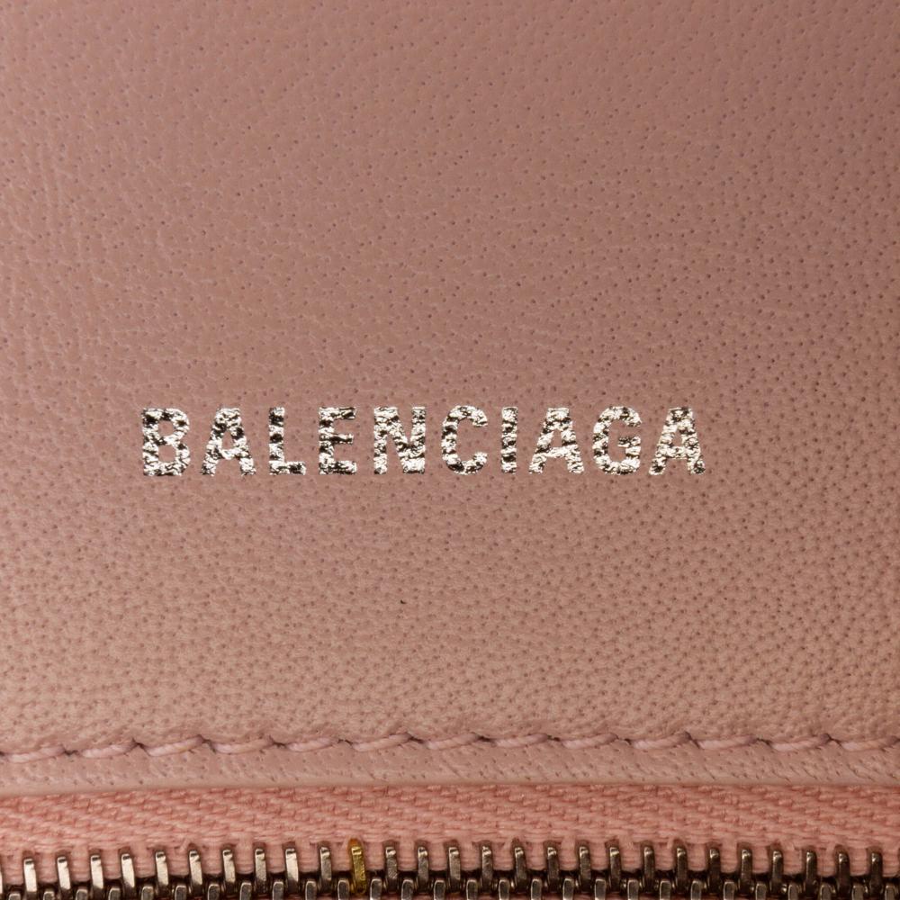 Pink Leather Balenciaga Hourglass
