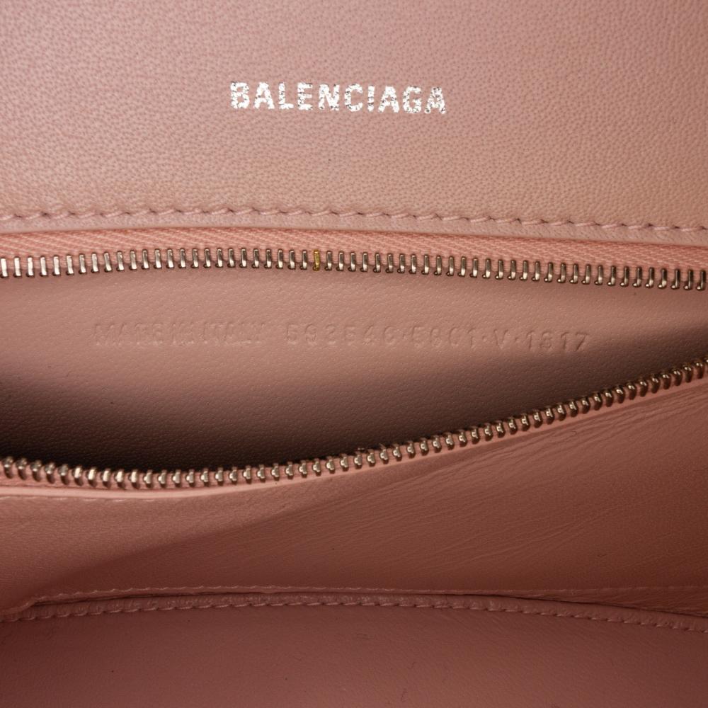 Pink Leather Balenciaga Hourglass