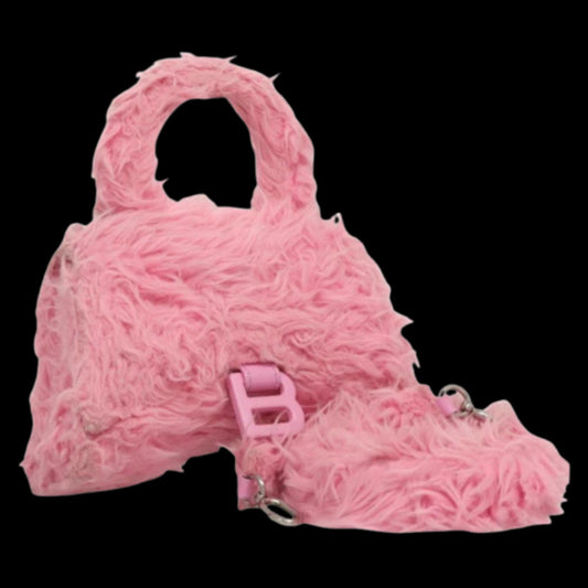 Pink Wool Balenciaga Handbag
