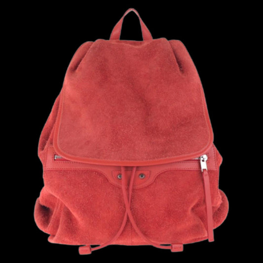 Red Leather Balenciaga Backpack