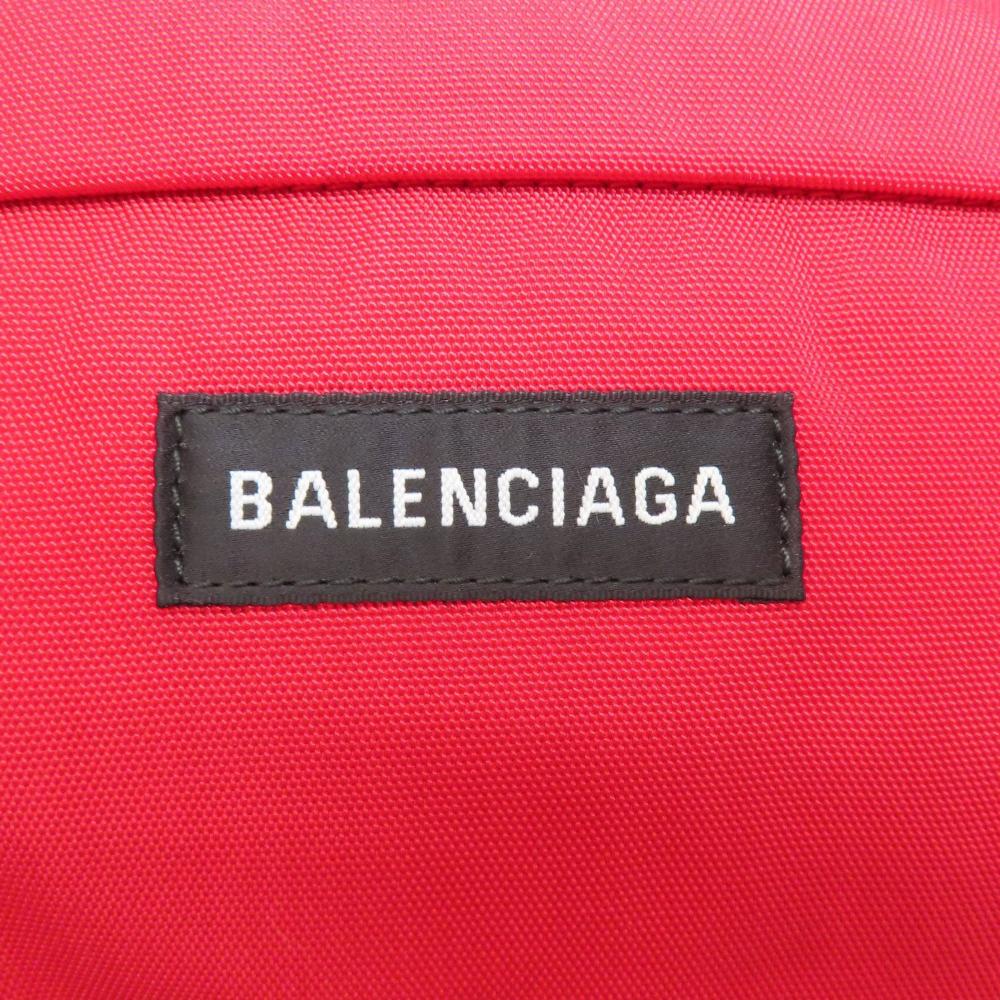 Red Nylon Balenciaga Backpack