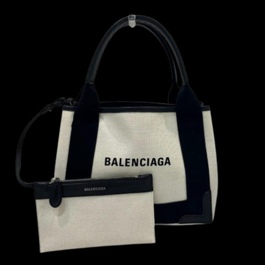 White Canvas Balenciaga Cabas