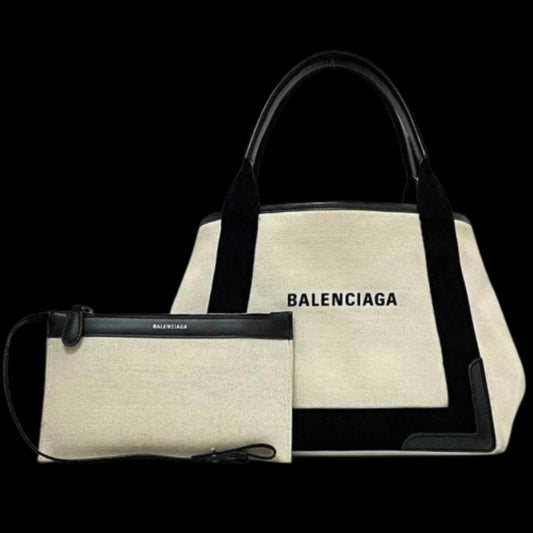 White Canvas Balenciaga Cabas