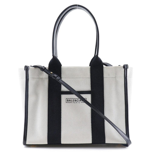 White Canvas Balenciaga Tote