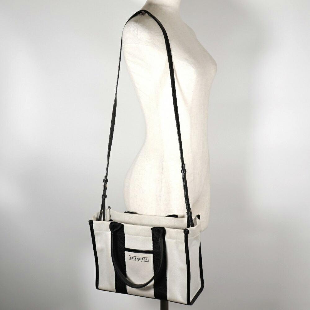 White Canvas Balenciaga Tote