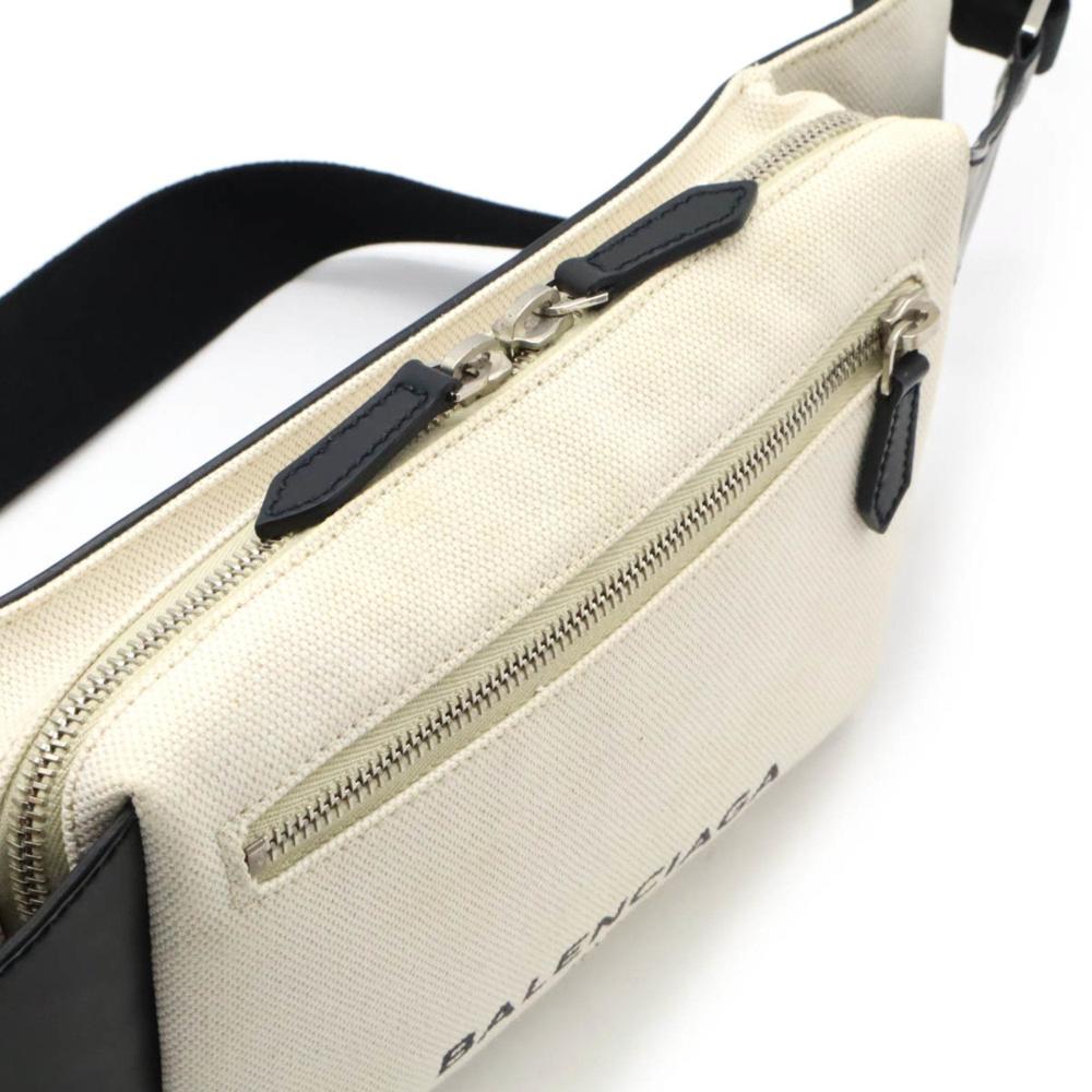 White Canvas Balenciaga Belt Bag