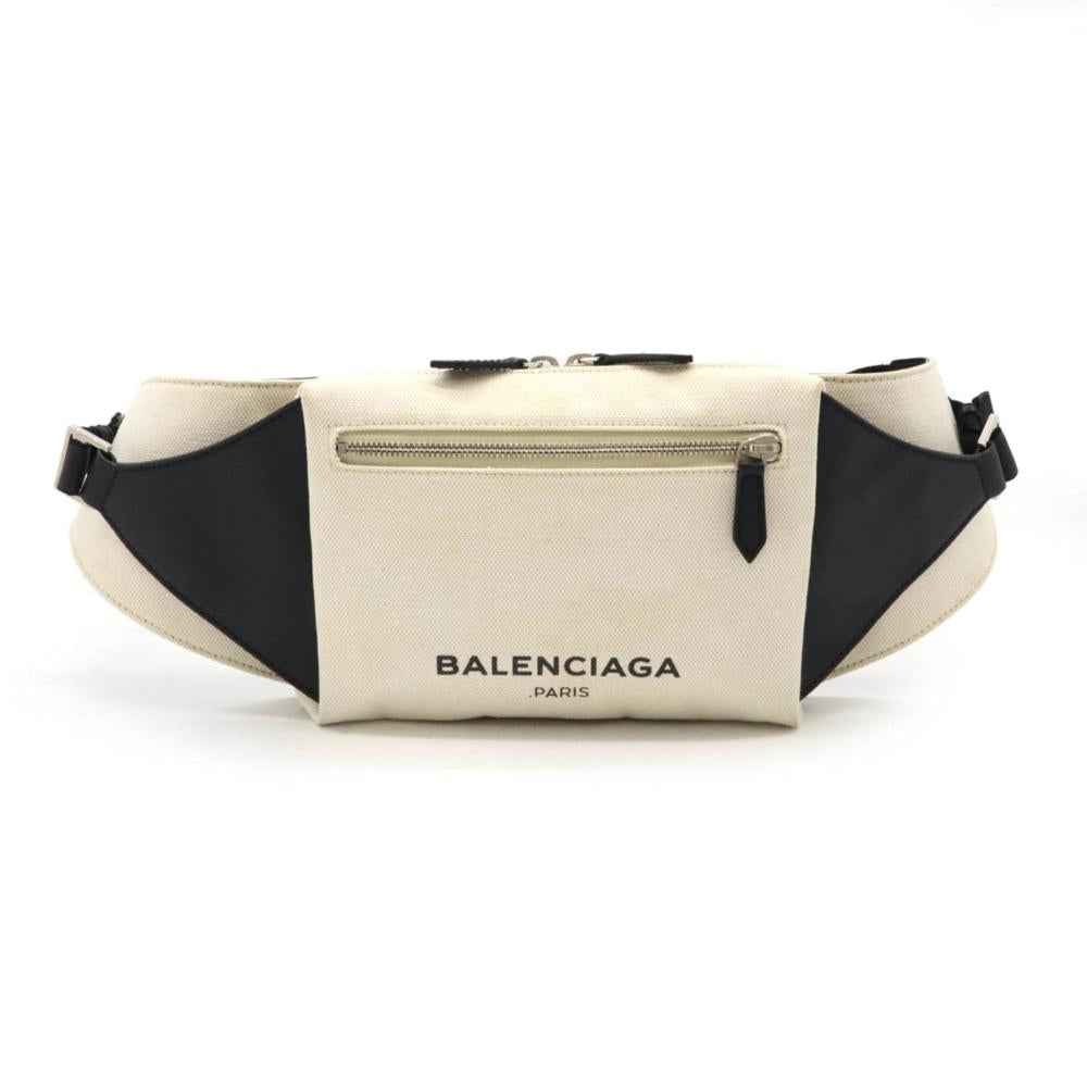 White Canvas Balenciaga Belt Bag