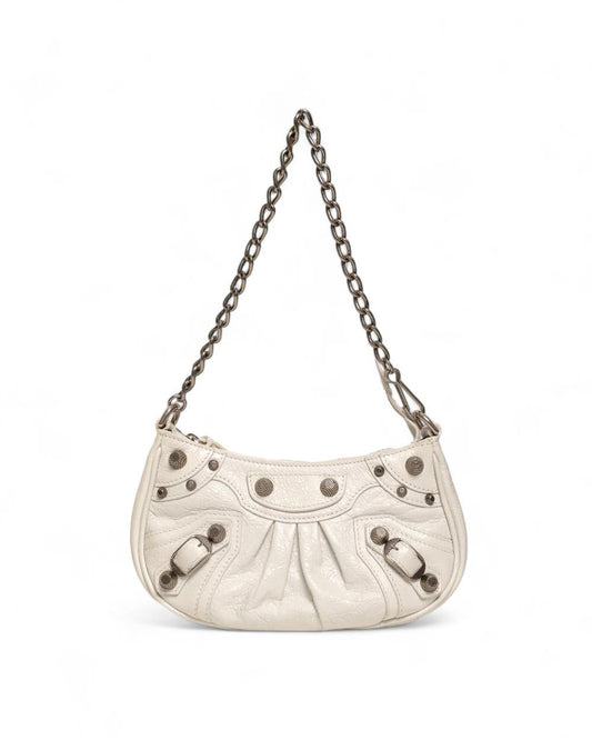White Fabric Balenciaga Crossbody Bag