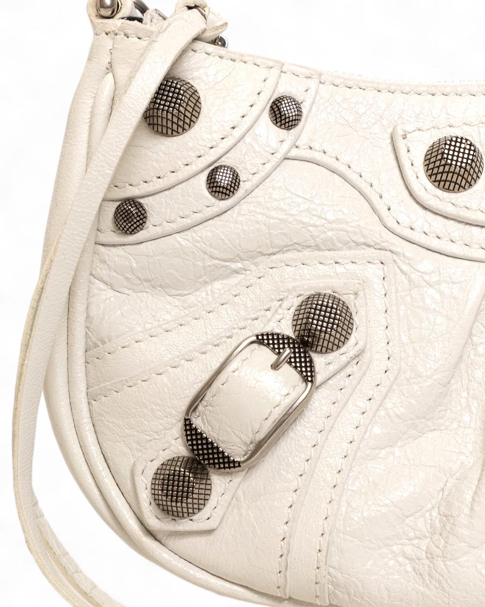 White Fabric Balenciaga Crossbody Bag